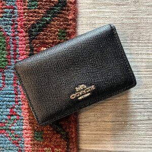 Coach Business Card Case 87731 Women's Black/Imprint One Size Fits All